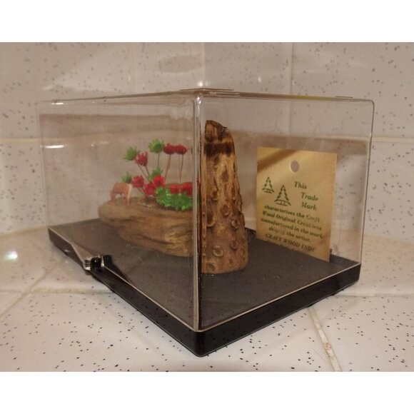 Vintage Craft Wood Original Creations Desert Scene Diorama horse cactus wood - Picture 2 of 16